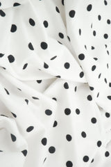 Polka Dot Brushed Knit Ivory Black
