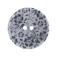 Italian Metallic Silver Lasered Button - 44L/28MM