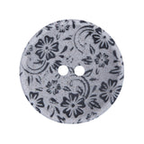 Italian Metallic Silver Lasered Button - 44L/28MM