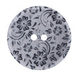 Italian Metallic Silver Lasered Button - 54L/34mm