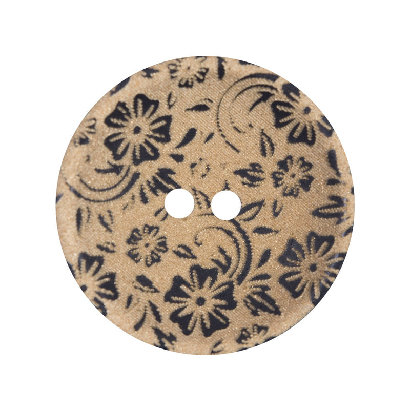 Italian Metallic Gold Lasered Button - 44L/28MM