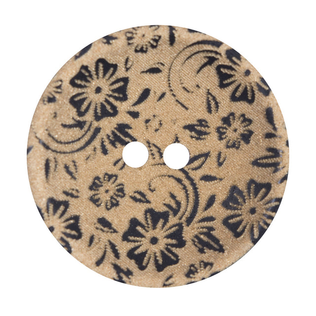Italian Metallic Gold Lasered Button - 54L/34mm