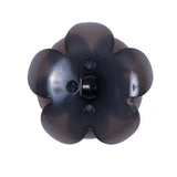 Italian Black Floral Shank-Back Button - 48L/30.5mm