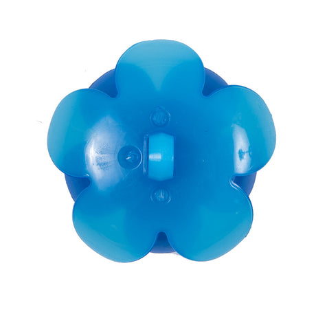 Italian Blue Floral Shank-Back Button - 48L/30.5mm