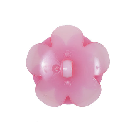 Italian Pink Floral Shank-Back Button - 40L/25.5mm