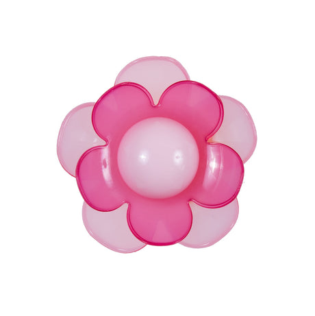 Italian Pink Floral Shank-Back Button - 40L/25.5mm