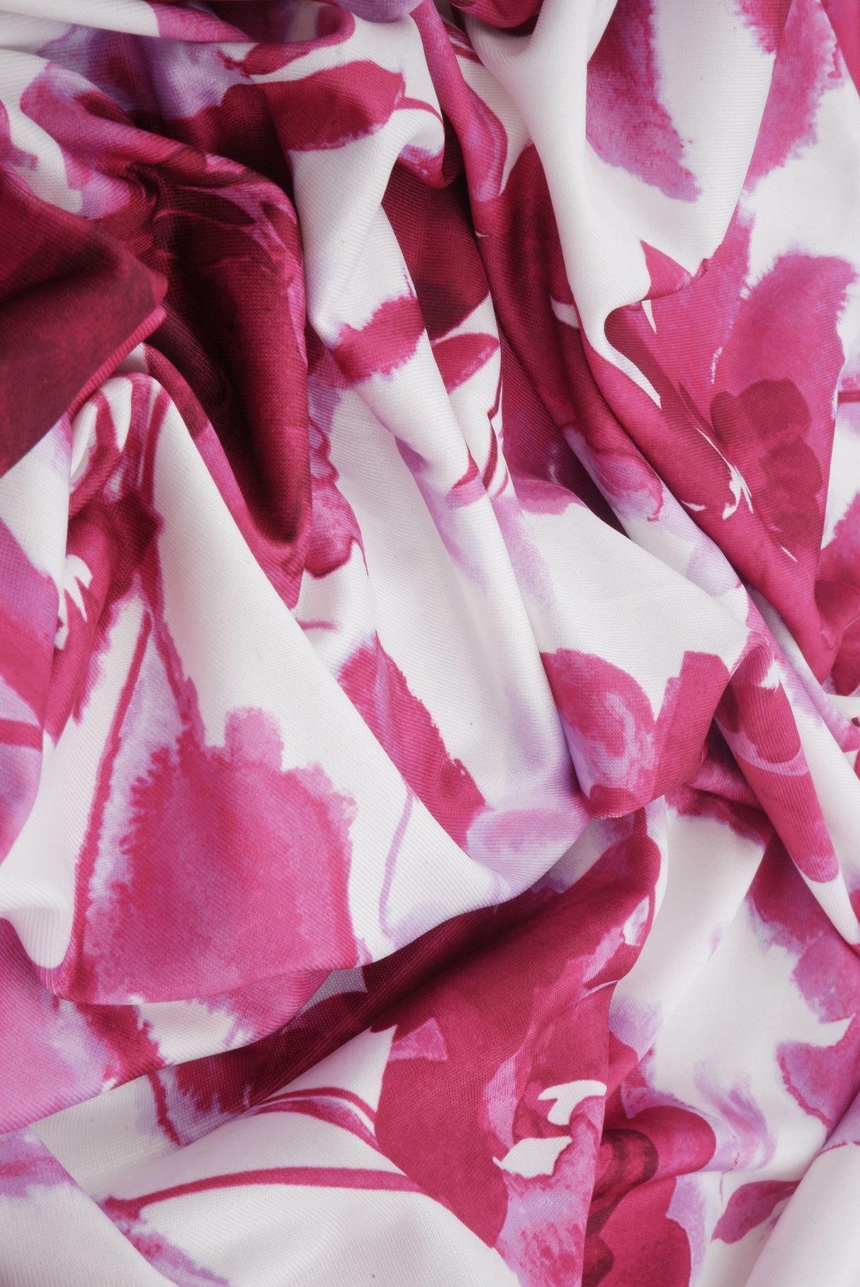 Floral Printed Knit Magenta Orange Royal