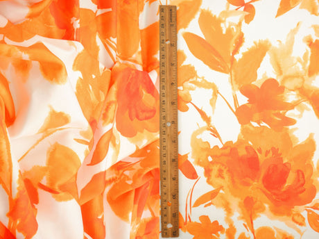 Floral Printed Knit Magenta Orange Royal