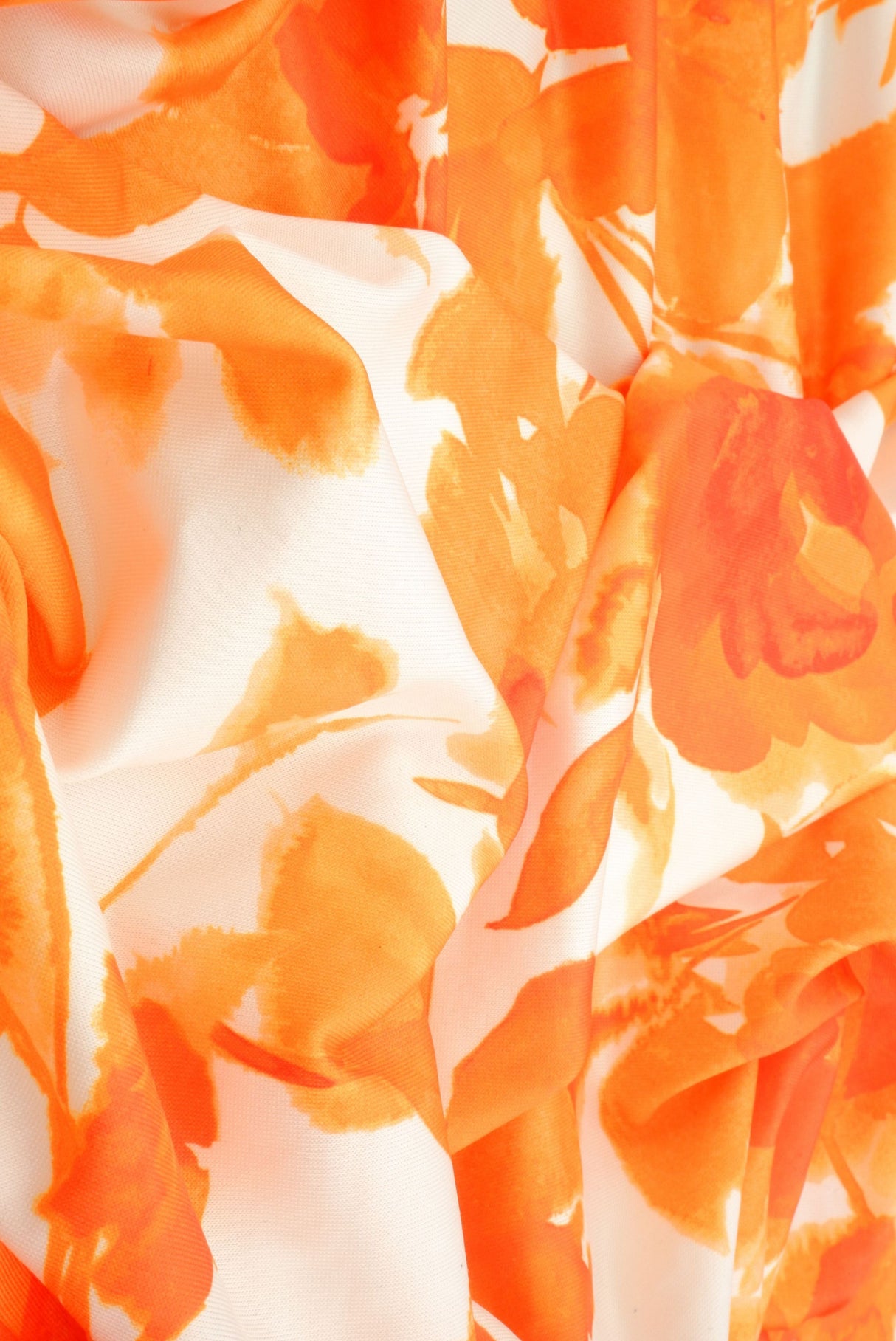 Floral Printed Knit Magenta Orange Royal