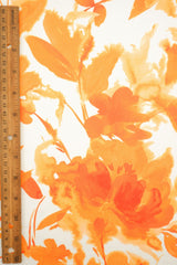Floral Printed Knit Magenta Orange Royal