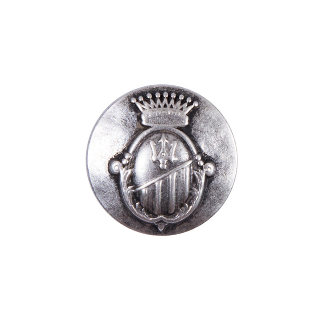 Italian Silver Zamac Button - 32L/20mm