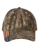 Gorra de malla tejida con bandera de EE. UU. camuflaje