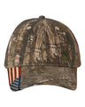 Camo Woven USA Flag Mesh Cap