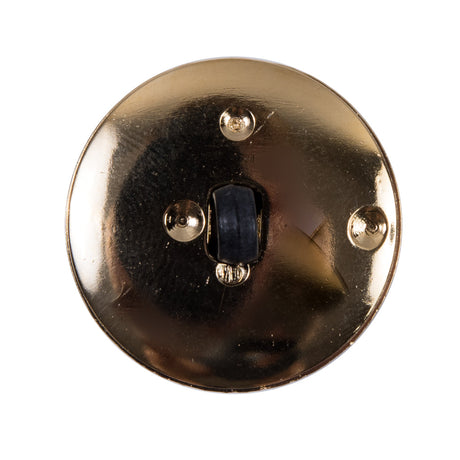 Italian Black and Gold Plastic Shank-Back Button - 44L/28mm