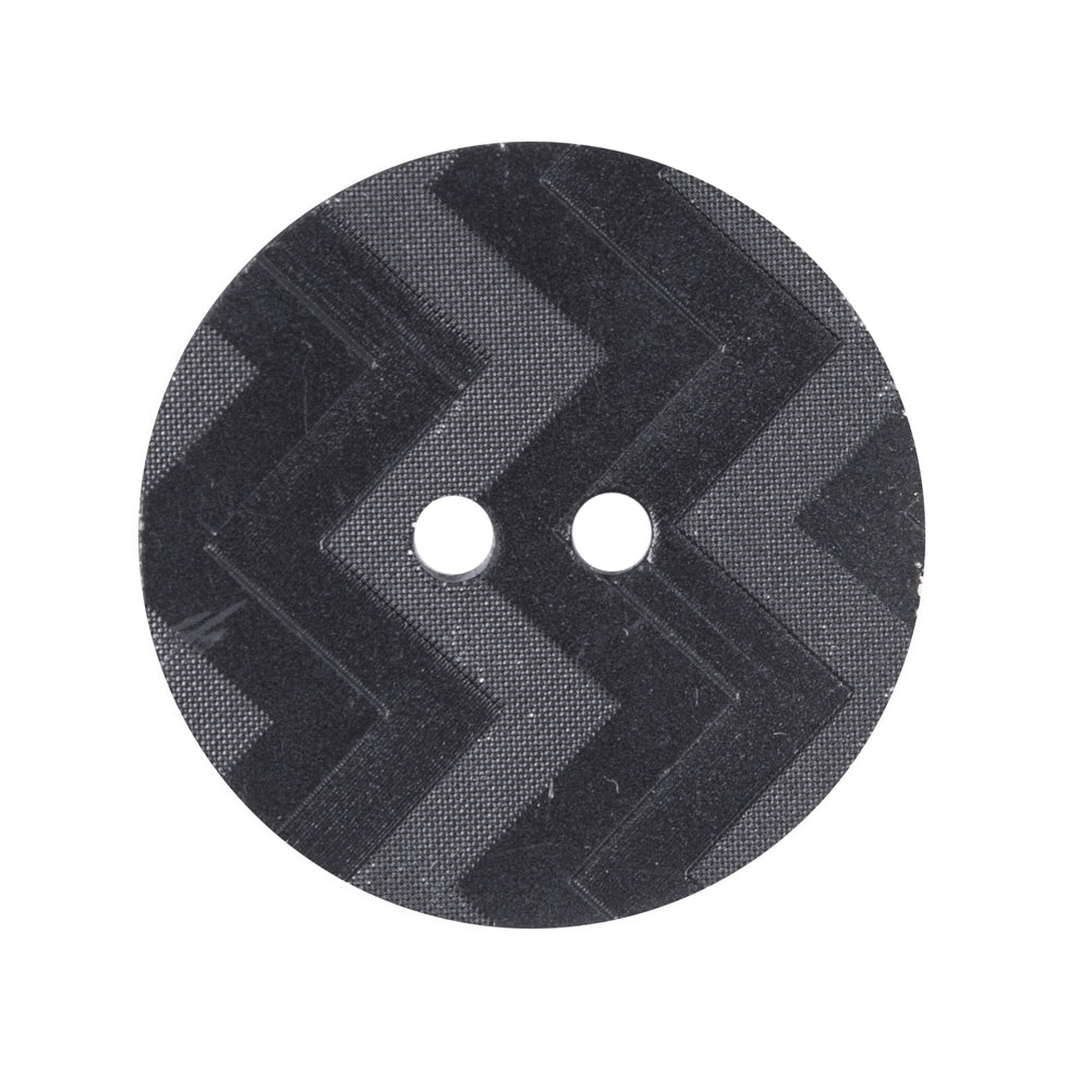 Italian Black and Gold Mirrored Button - 44L/28mm