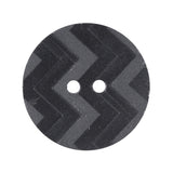 Italian Black and Gold Mirrored Button - 44L/28mm