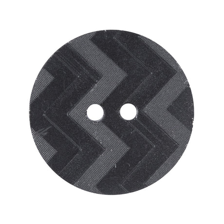 Italian Black and Gold Mirrored Button - 44L/28mm