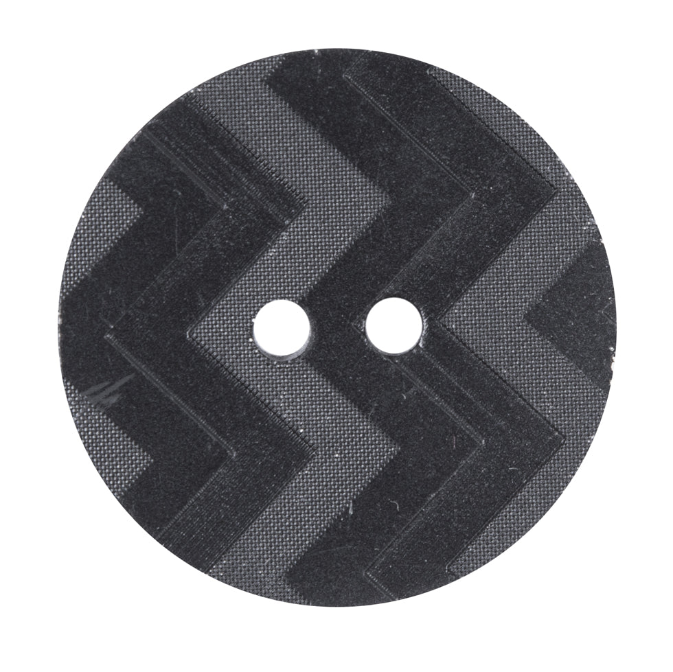 Italian Black and Gold Mirrored Button - 54L/34mm