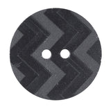 Italian Black and Gold Mirrored Button - 54L/34mm