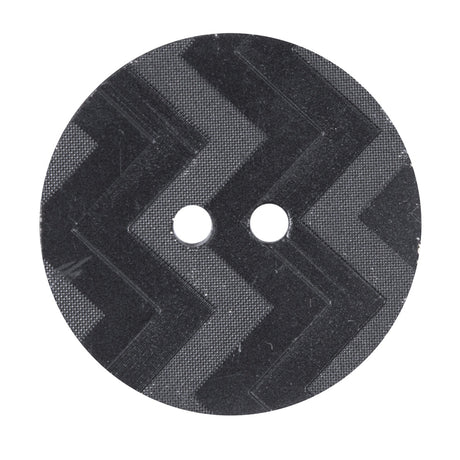 Italian Black and Gold Mirrored Button - 54L/34mm