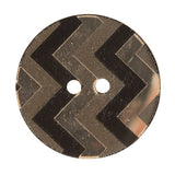 Italian Black and Gold Mirrored Button - 54L/34mm