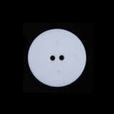 Italian White Textural Plastic Button - 36L/23mm