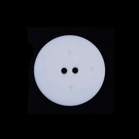 Italian White Textural Plastic Button - 36L/23mm