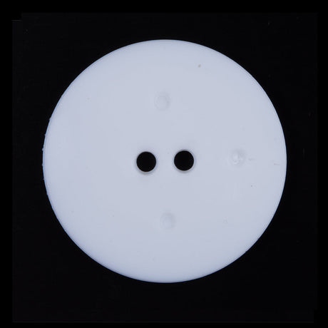 Italian White Textural Plastic Button - 44L/28mm