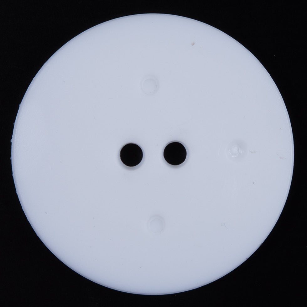 Italian White Textural Plastic Button - 64L/40.5mm