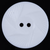 Italian White Textural Plastic Button - 64L/40.5mm
