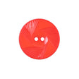 Plastic 2-Hole Button Made in Italy - 36L/23mm - Red Orange Fanning Rays