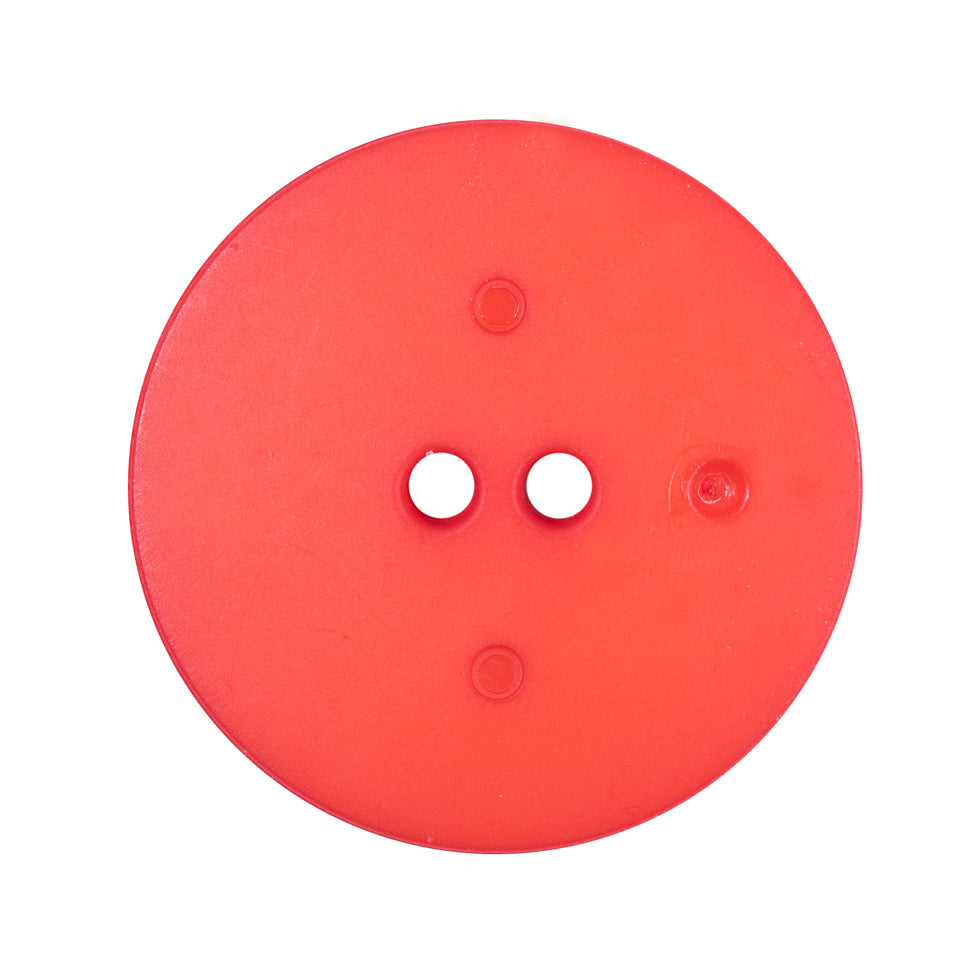 Plastic 2-Hole Button Made in Italy - 44L/28mm - Red Orange Fanning Rays