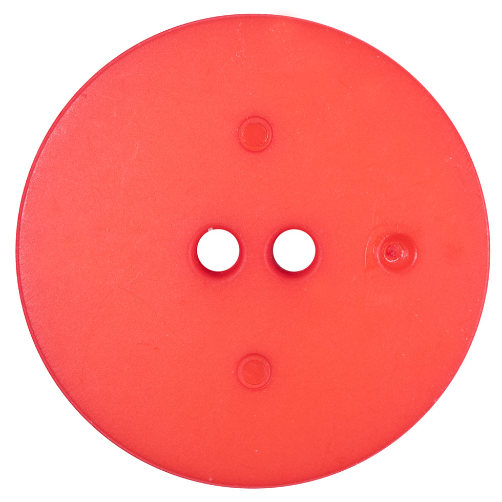 Plastic 2-Hole Button Made in Italy - 64L/40.5mm - Red Orange Fanning Rays
