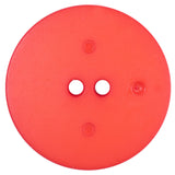 Plastic 2-Hole Button Made in Italy - 64L/40.5mm - Red Orange Fanning Rays