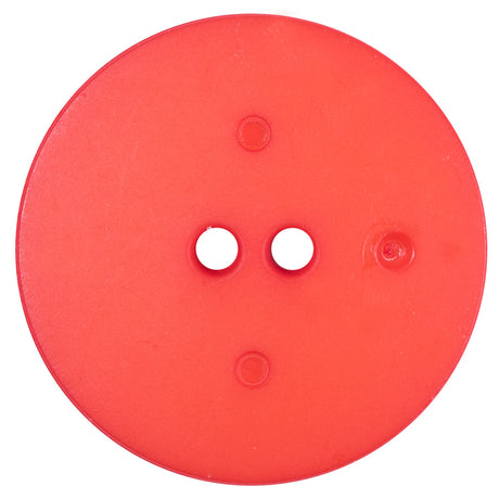 Plastic 2-Hole Button Made in Italy - 64L/40.5mm - Red Orange Fanning Rays