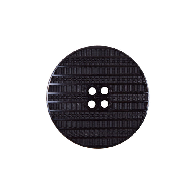 Italian Black Textural Plastic Button - 36L/23mm