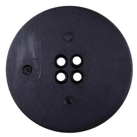 Italian Black Textural Plastic Button - 64L/40.5mm
