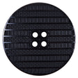 Italian Black Textural Plastic Button - 64L/40.5mm