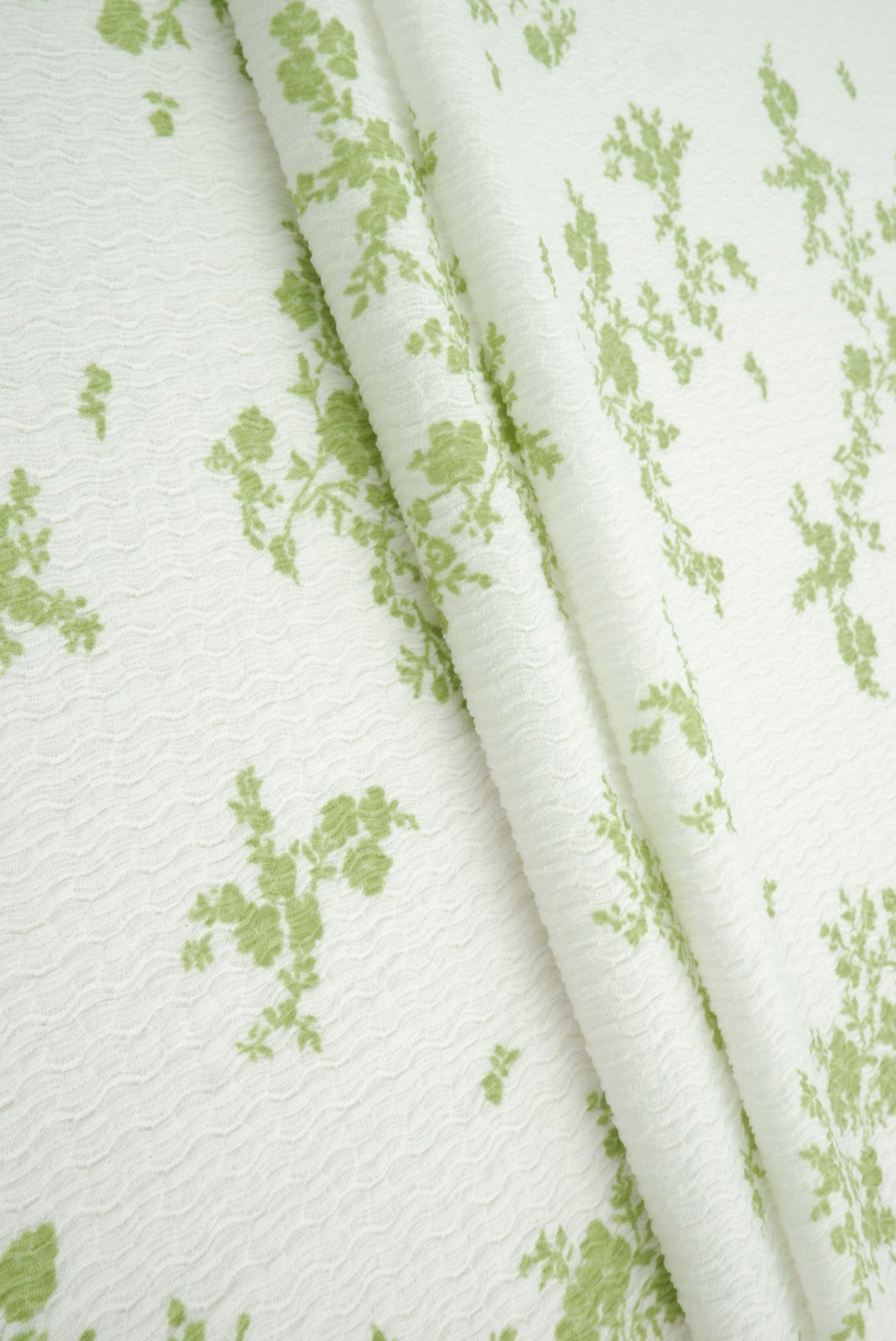 Printed Knit Ditsy Woven Fabric