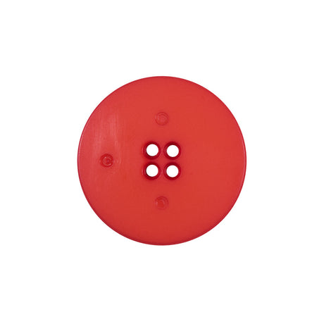 Plastic 4-Hole Button Made in Italy - 36L/23mm - Red Woven Texture Stripes Embossed
