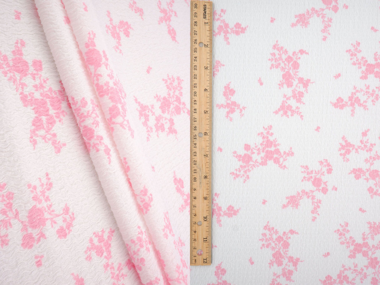 Printed Knit Ditsy Woven Fabric