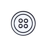Italian Navy and White Plastic Button - 36L/23mm