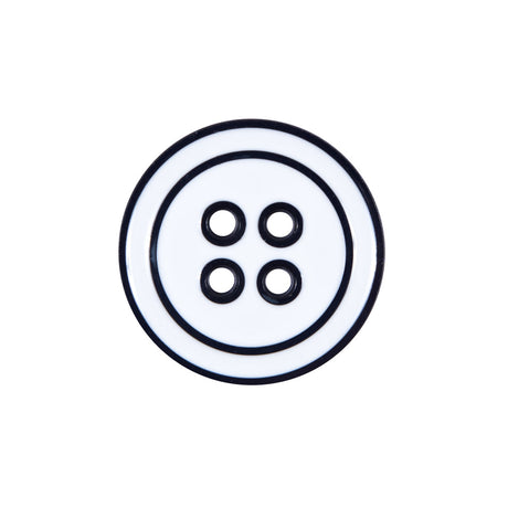 Italian Navy and White Plastic Button - 36L/23mm