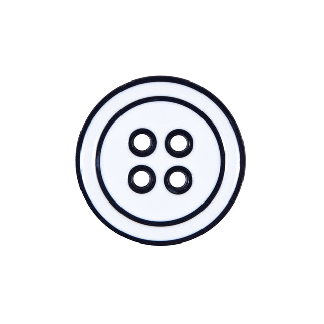 Italian Navy and White Plastic Button - 36L/23mm