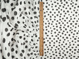 Mesh Digital Dot Print Black Ivory