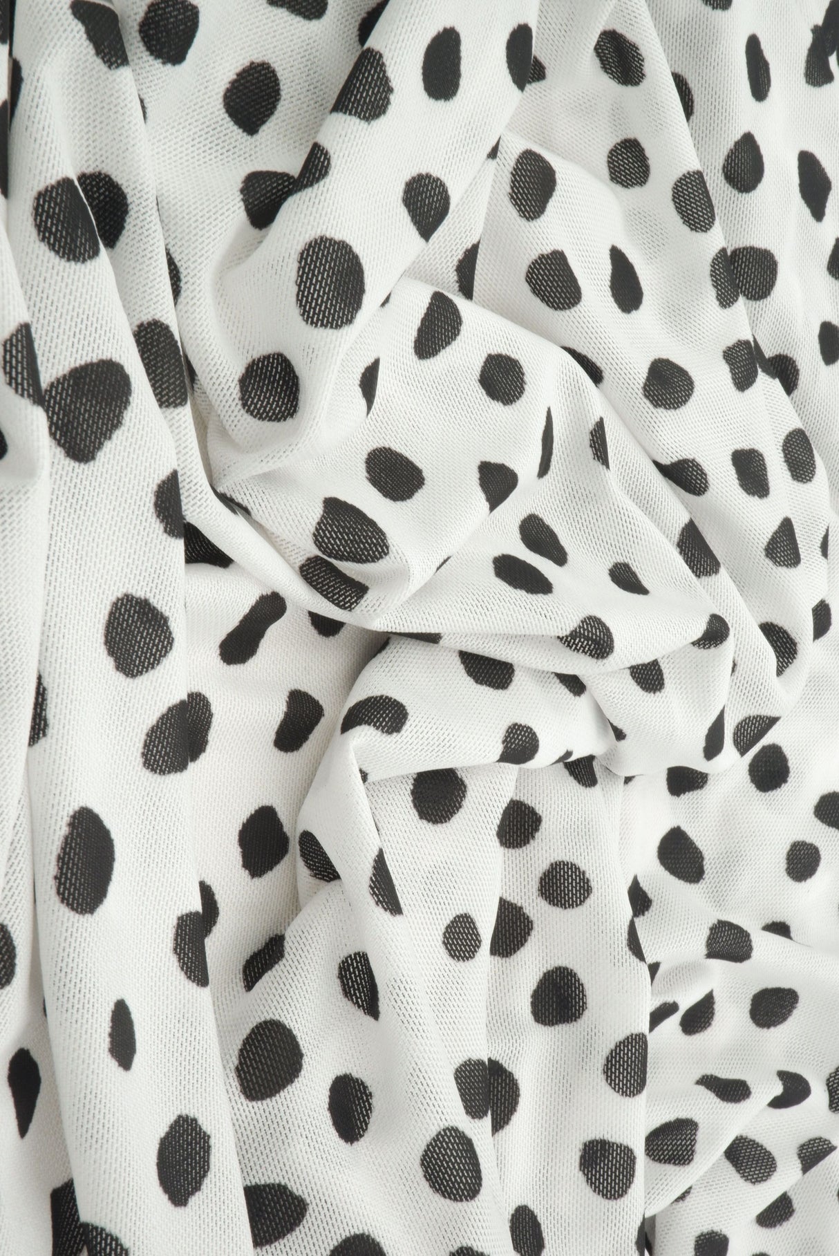 Mesh Digital Dot Print Black Ivory