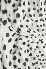 Mesh Digital Dot Print Black Ivory