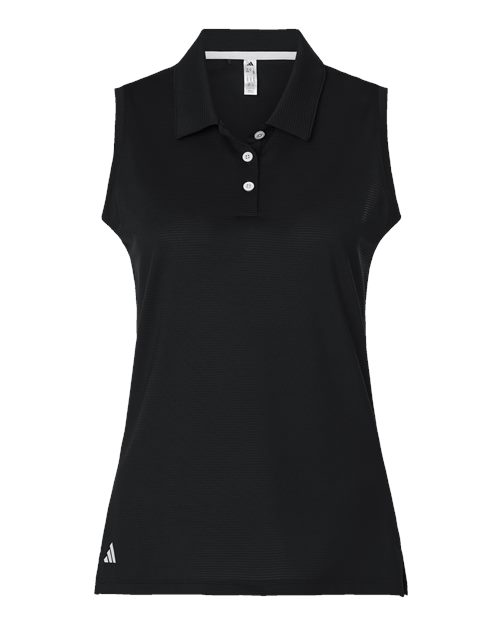 Women's Ottoman Sleeveless Polo in Recycled Polyester Blend