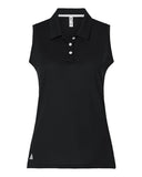 Women's Ottoman Sleeveless Polo in Recycled Polyester Blend