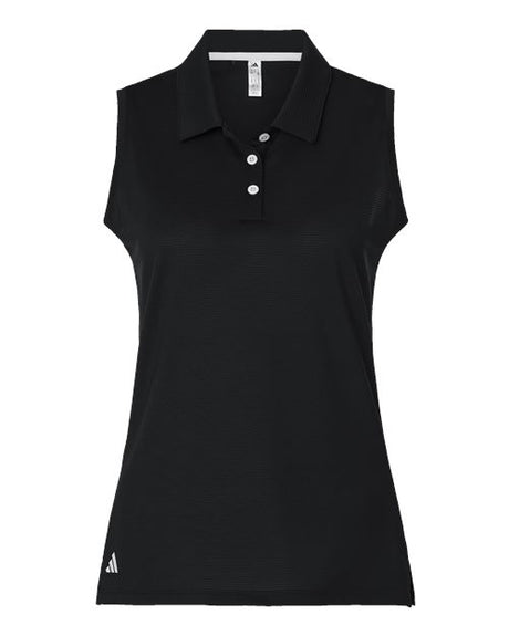 Women's Ottoman Sleeveless Polo in Recycled Polyester Blend